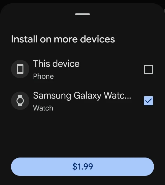 Install on more devices in Google Play